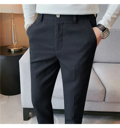 Casual Business Straight-leg Pants For Summer Lightweight Breathable