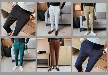 Casual Business Straight-leg Pants For Summer Lightweight Breathable